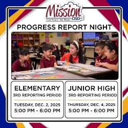 Progress Report Nights for Elementary and Middle Schools - December 2 & 3, 5:00PM - 6:00PM